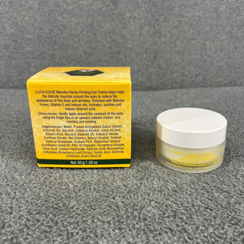 Lanoline Manuka Honey Firming Eye Cream Kiwi Seed Oil Vitamin E 1.05 oz